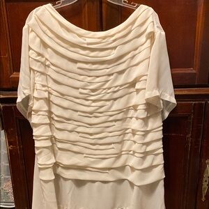 Elegant Cream Blouse with Layered Design size 30/32